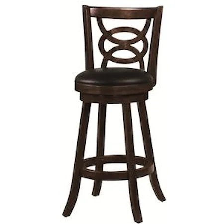 29" Swivel Bar Stool with Upholstered Seat